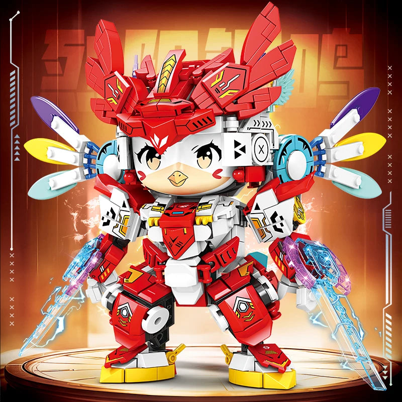 Panda Zodiac Building Blocks Gift Set &ndash; 12-in-1 Figures Rooster / with box / CHINA