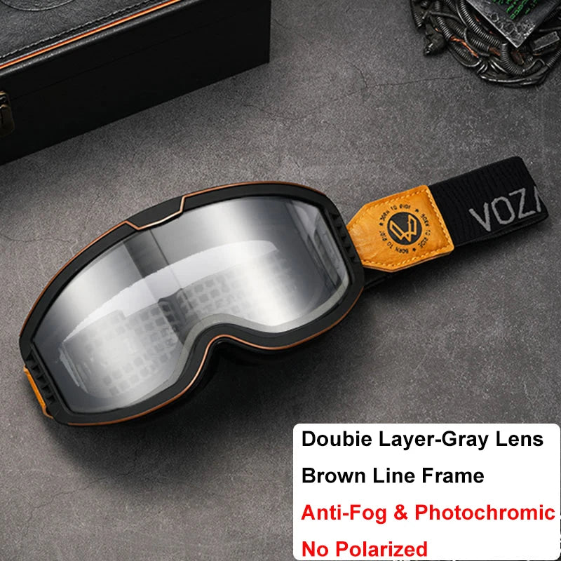 Vozapow Motorcycle Goggles &ndash; Photochromic Anti-Fog Protection Photochromic 02 / as shown / CHINA