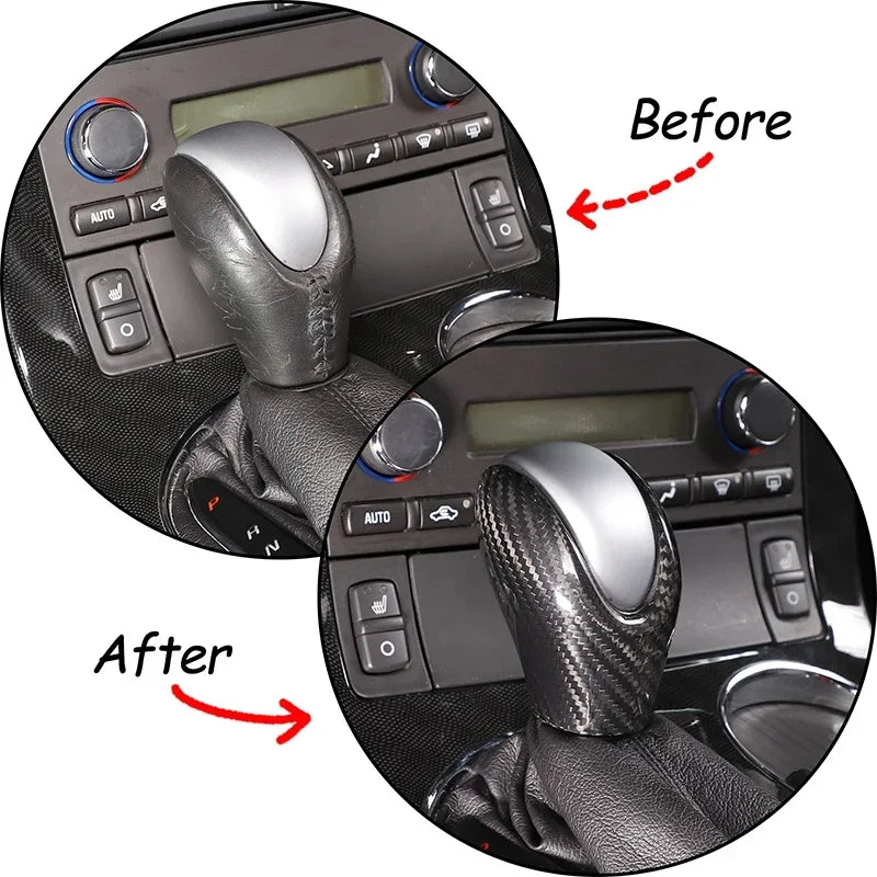 Настоящее углеродное волокно интерьерная накладка на рычаг переключения передач для Corvette C6