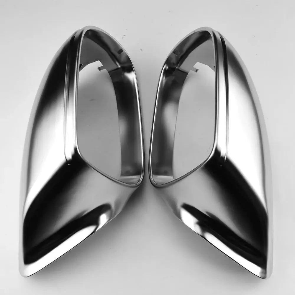 Side Mirror Covers Chrome Silver Matte For Audi Q5 8R Q7 4L SQ5 by InterCyprus Trading Ltd