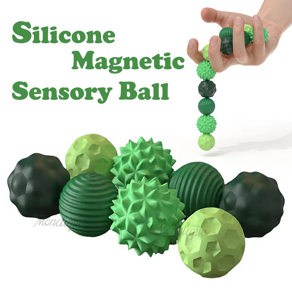 Silikone Magnetisk Sensorisk Pindsvinebold Massage Legetøj Kontor