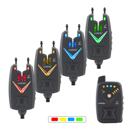 Wireless Carp Fishing Alarm Set S3 with Remote Control and LED Indicators 1 plus 4