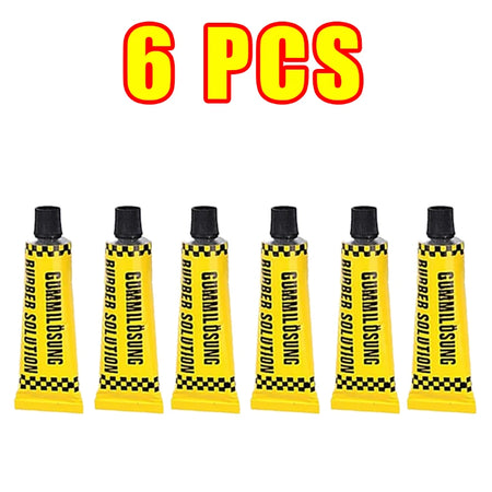 Car Tire Repair Tool Kit - Tubeless Tyre Puncture Plug Set for Motorcycles &amp; Trucks 6Pcs