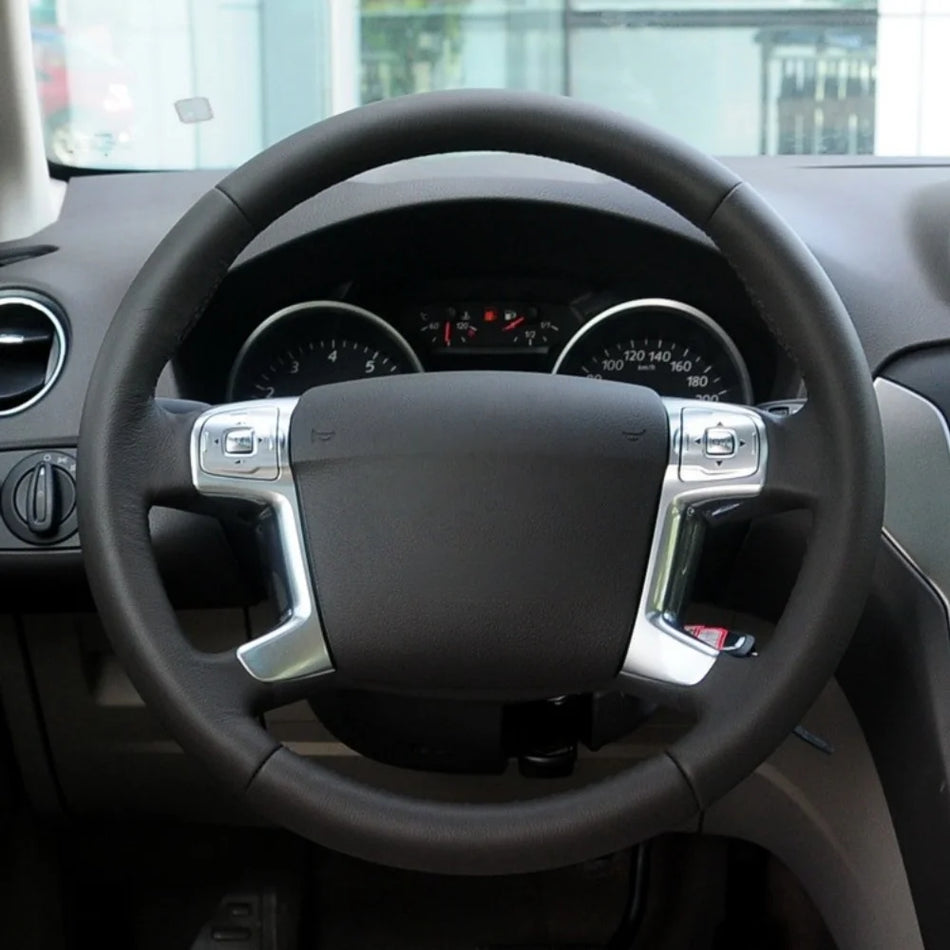 Housse de volant en cuir supérieur pour Ford Mondeo Galaxy S Max