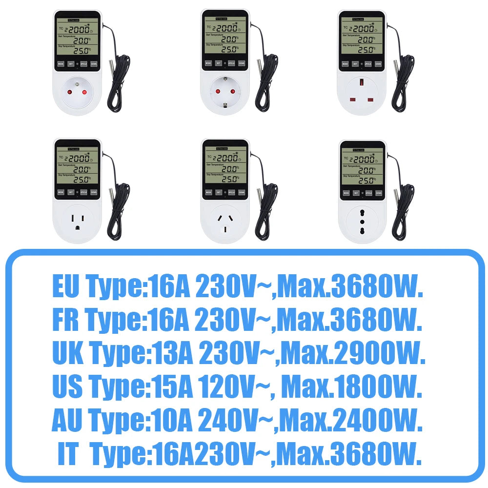 AC120-240V Temperature Controller Socket &ndash; High Accuracy