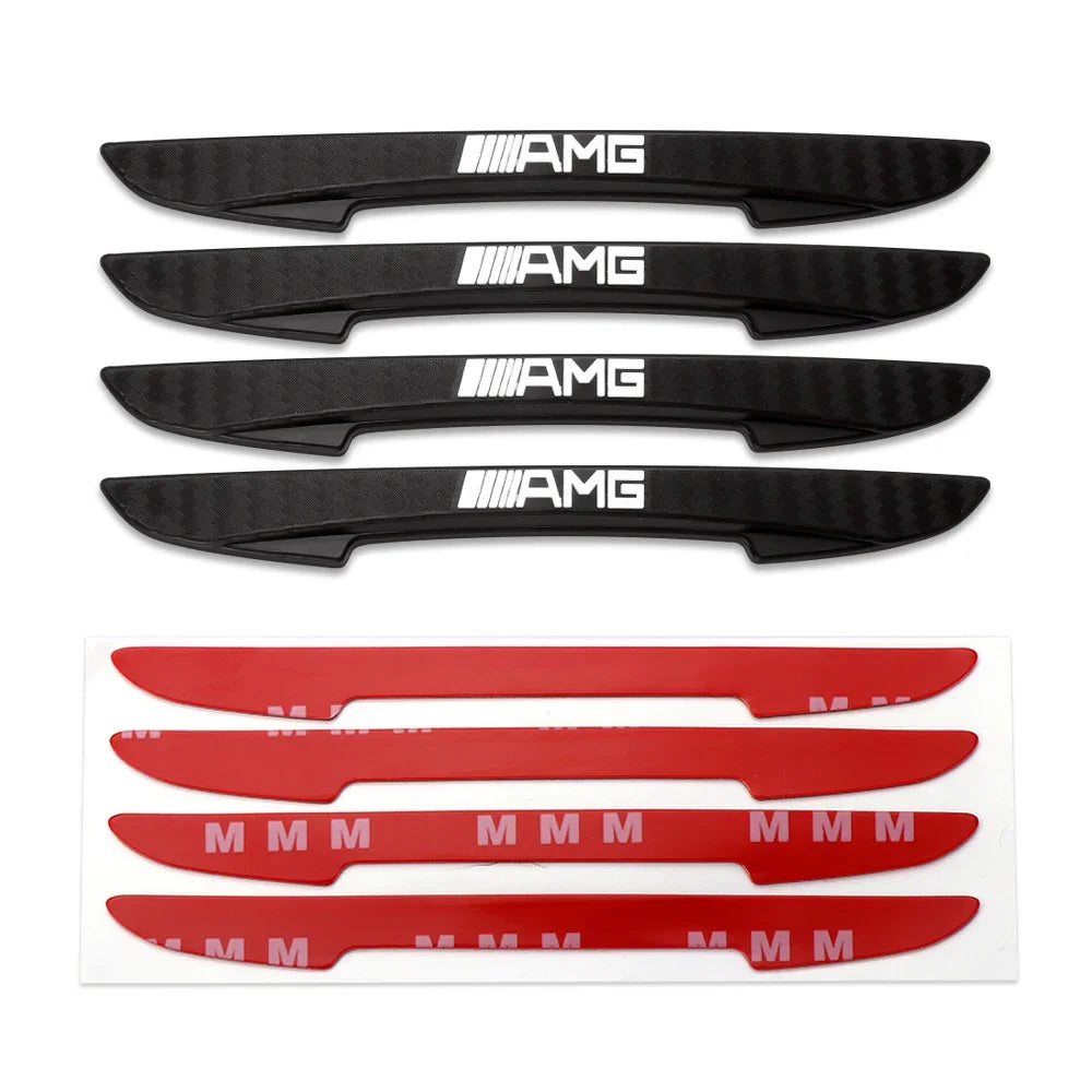4PCS Black Car Door Edge Guard Protector Strips for Mercedes Benz AMG W204 W205 W211 W212 W213 A S M B C E R G Class