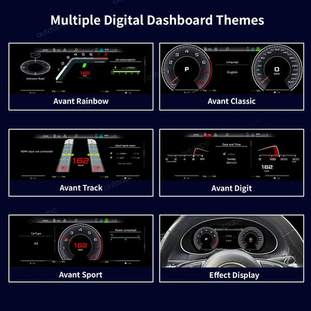 AUTOABC 10.25"LCD Digital Dashboard Cluster Wireless CarPlay Android Auto FOR Audi Q5 2009-2018year Support Steering wheel by InterCyprus Trading Ltd