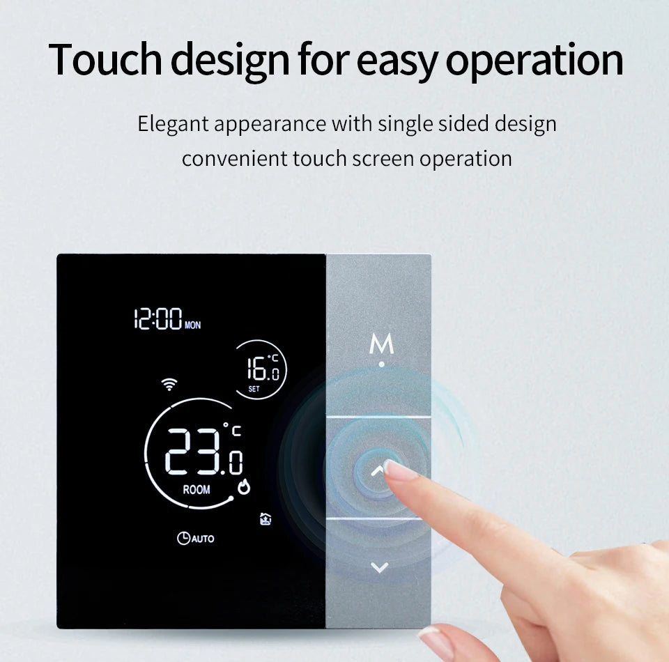YJ508 Smart WiFi Touchscreen Thermostat with Voice Control