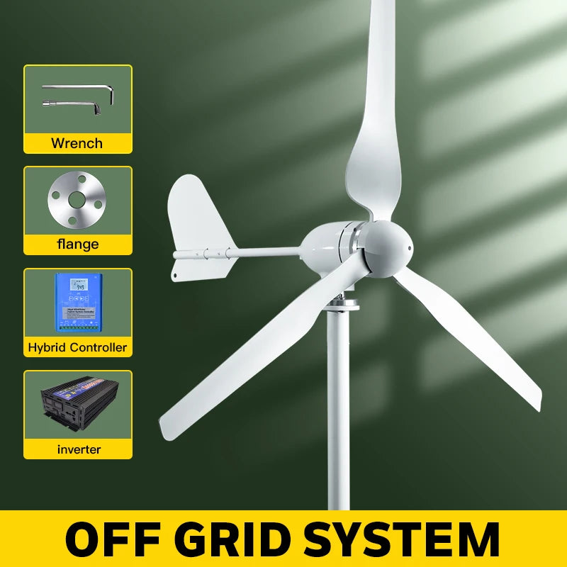SMARAAD 6000W Off-Grid Wind Turbine Generator with MPPT Controller 3KW Off Grid System / Poland / 48V