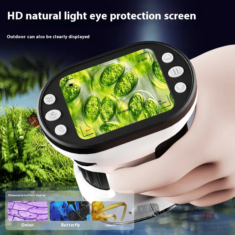 Kids Microscope Biological Kit &ndash; 1000x Magnification with LED Photo and Video Function