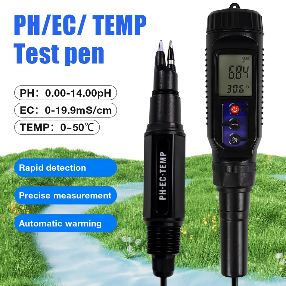 Smart Pen 3 In 1 Water Tester PH EC Meter &ndash; Ultra Portable