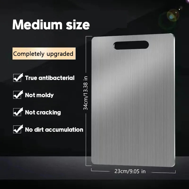 Premium 316 Stainless Steel Double-Sided Cutting Board for Kitchen Use 23 34cm
