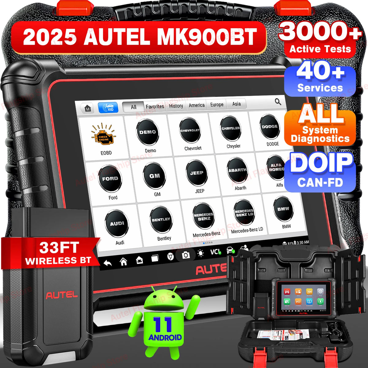 Autel MaxiCOM MK900-BT Diagnostic Scanner &ndash; Wireless DoIP spain