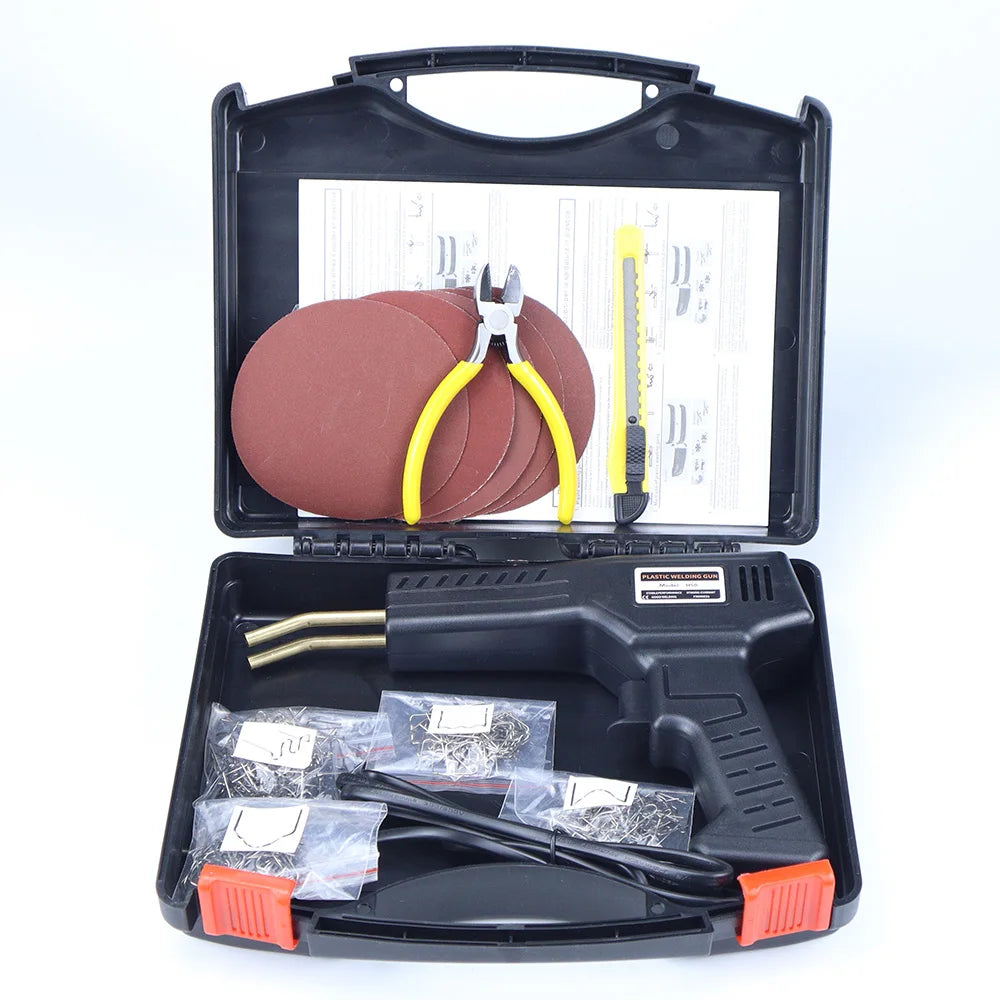 50W Plastic Welder Hot Stapler Kit for Easy Home DIY Car Bumper Repair 1000Pcs Box EU Plug