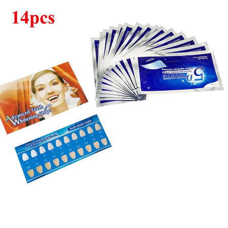 5D White Teeth Whitening Strips &ndash; Professional Whitening Effects 28Pcs(14Pair) Strips 1