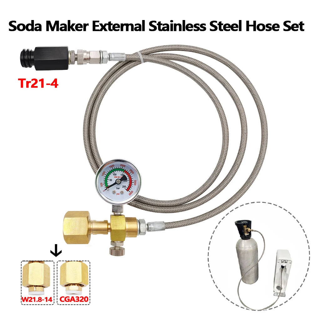 CO2 External Tank To Soda Stream Hose Kit &ndash; Durable Design