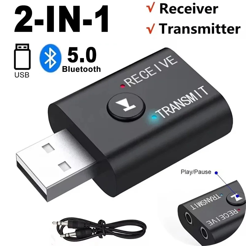 Kebidumei 2-In-1 Bluetooth 5.3 Audio Adapter &ndash; Dual Audio BT 5.0