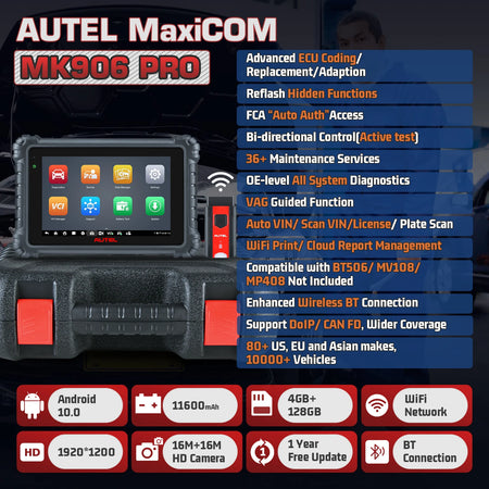 Autel MaxiCOM MK906 Pro &ndash; ECU Coding And Active Test
