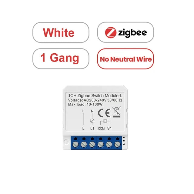 MIUCDA Smart DIY Light Switch Module &ndash; WiFi/Zigbee, Voice Control Compatible LZWSM16-W1