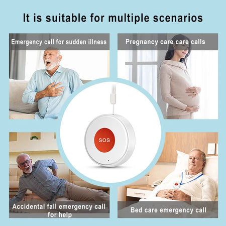 Tuya WiFi SOS Button Hanging Rope - One Key Emergency