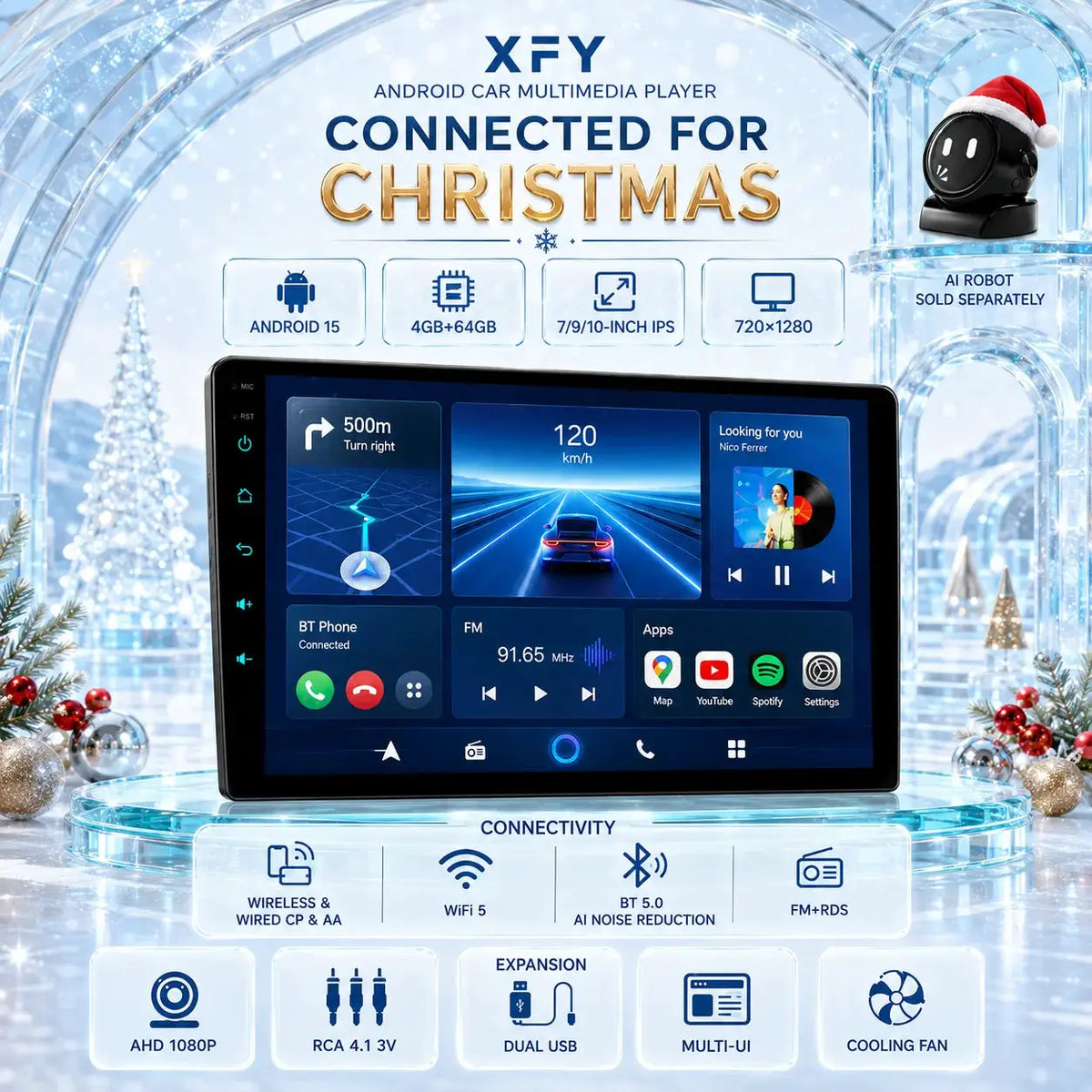 2Din CarPlay Android Multimedia Player With BT USB GPS For VW Skoda Golf Polo by InterCyprus Trading Ltd