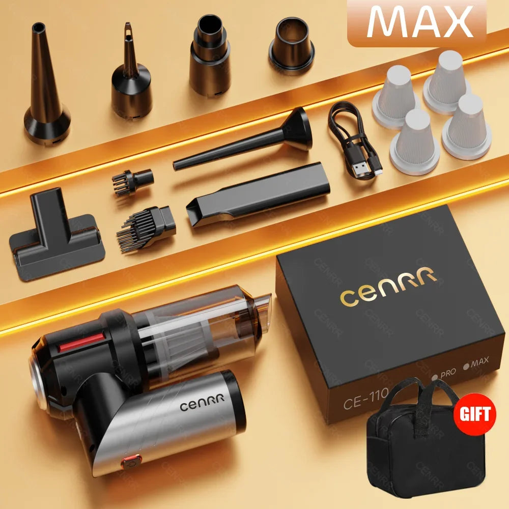 CENRR Portable High Pressure Handheld Car Vacuum Cleaner Max 4hepa bag