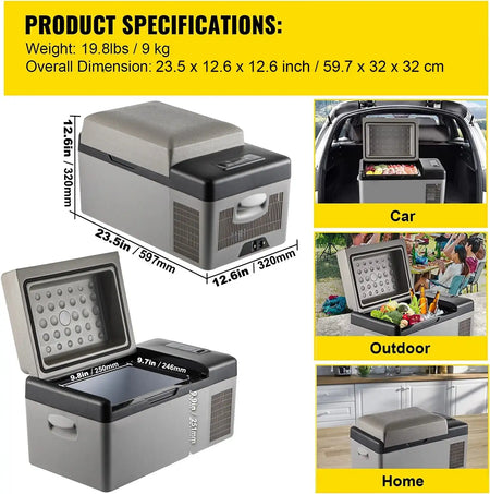 20 To 55L Portable Car Refrigerator 12 24V DC 110 240V AC 20L / france