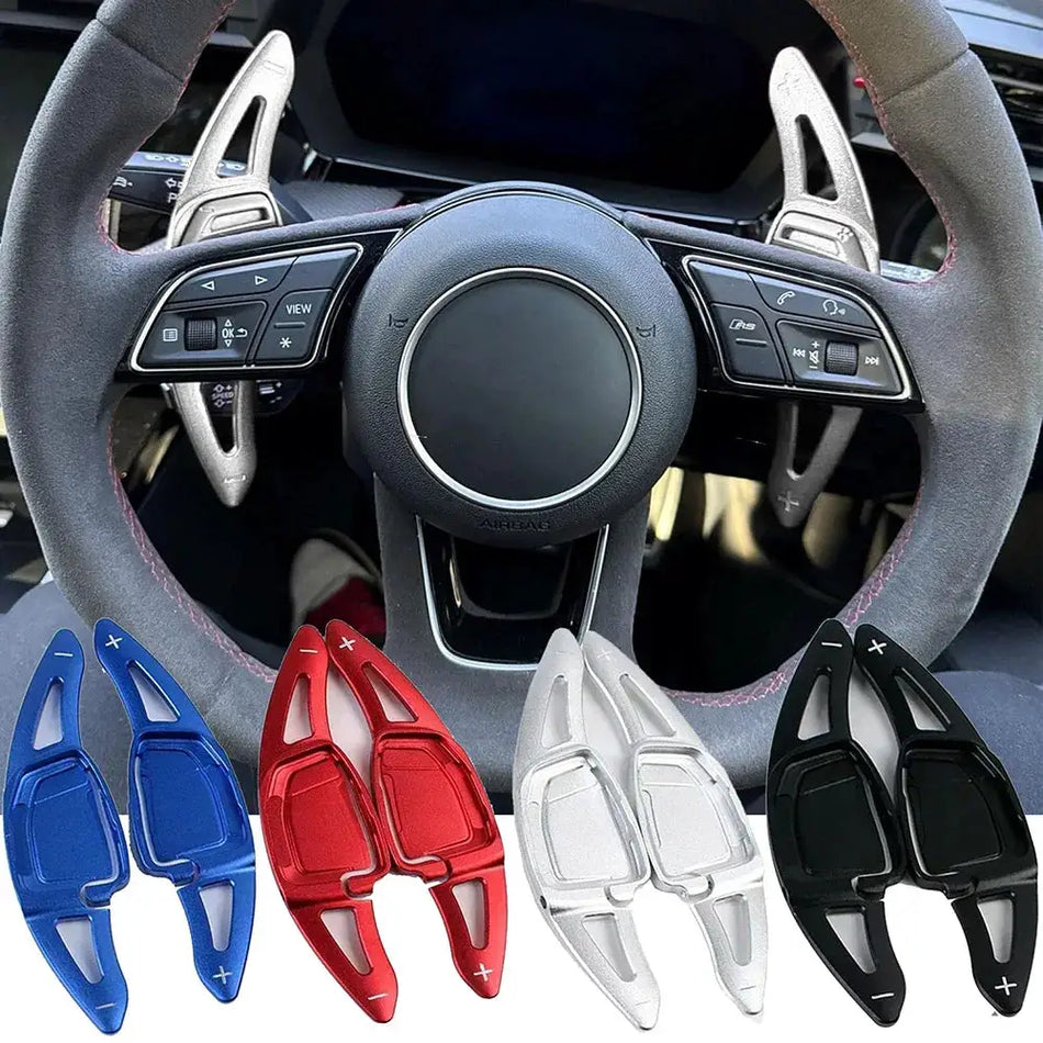 Aluminum Shift Paddle Extensions for Audi RS3 RS5 RS6 RS7 E-Tron GT by InterCyprus Trading Ltd