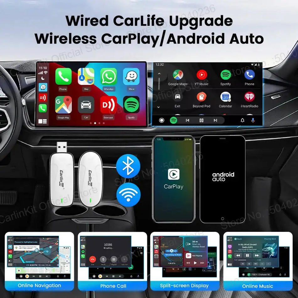 CarLife To CarPlay Android Auto 2in1 Adapter Baidu CarLife