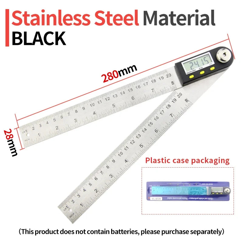 Goniometer Protractor Digital Gauge 360 - High Accuracy Protractor Steel P2