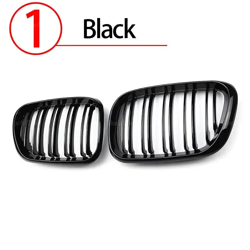 Car Glossy Black Grill Front Kidney Grille for BMW X5 E53 Pre-LCI 1999 2000 2001 2002 2003 Dual Slats Double Line Grills by InterCyprus Trading Ltd