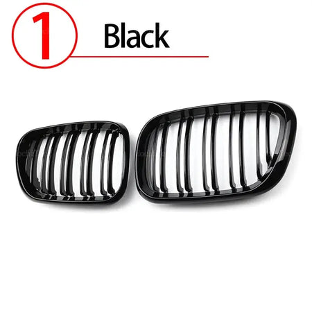 Car Glossy Black Grill Front Kidney Grille for BMW X5 E53 Pre-LCI 1999 2000 2001 2002 2003 Dual Slats Double Line Grills by InterCyprus Trading Ltd