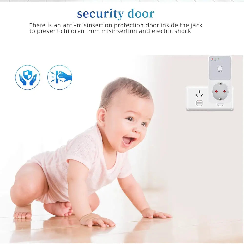 220V Digital Automatic Voltage Protector Socket - Auto Timer