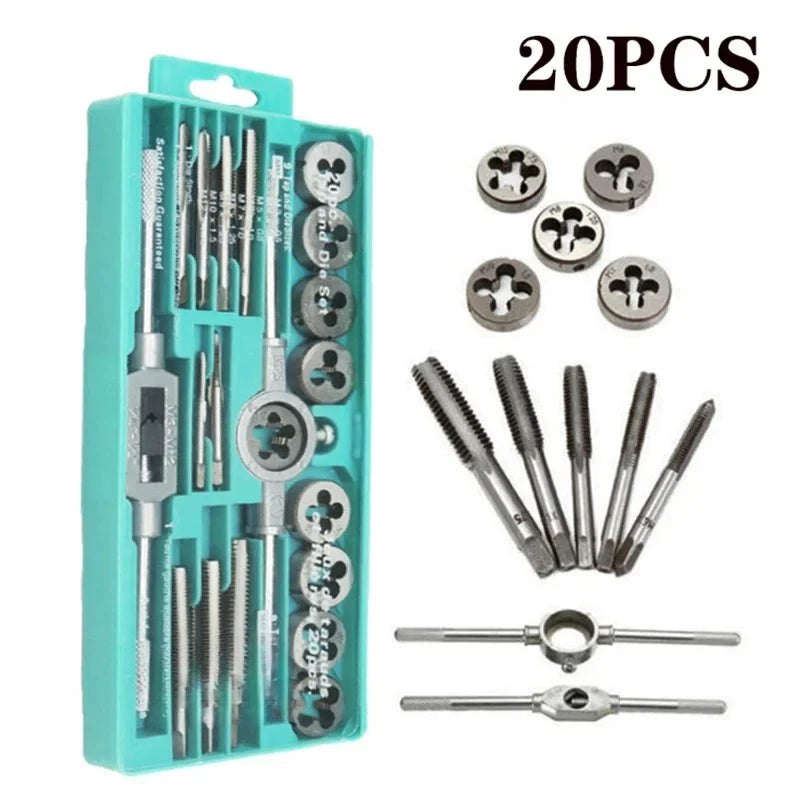 8 12 20Pcs Metric Hand Tap And Die Set M3-M12 &ndash; Versatile