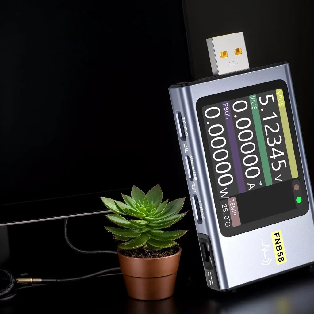 FNIRSI-FNB58 Digital Voltmeter Ammeter &ndash; Fast Type-C Charge Detection