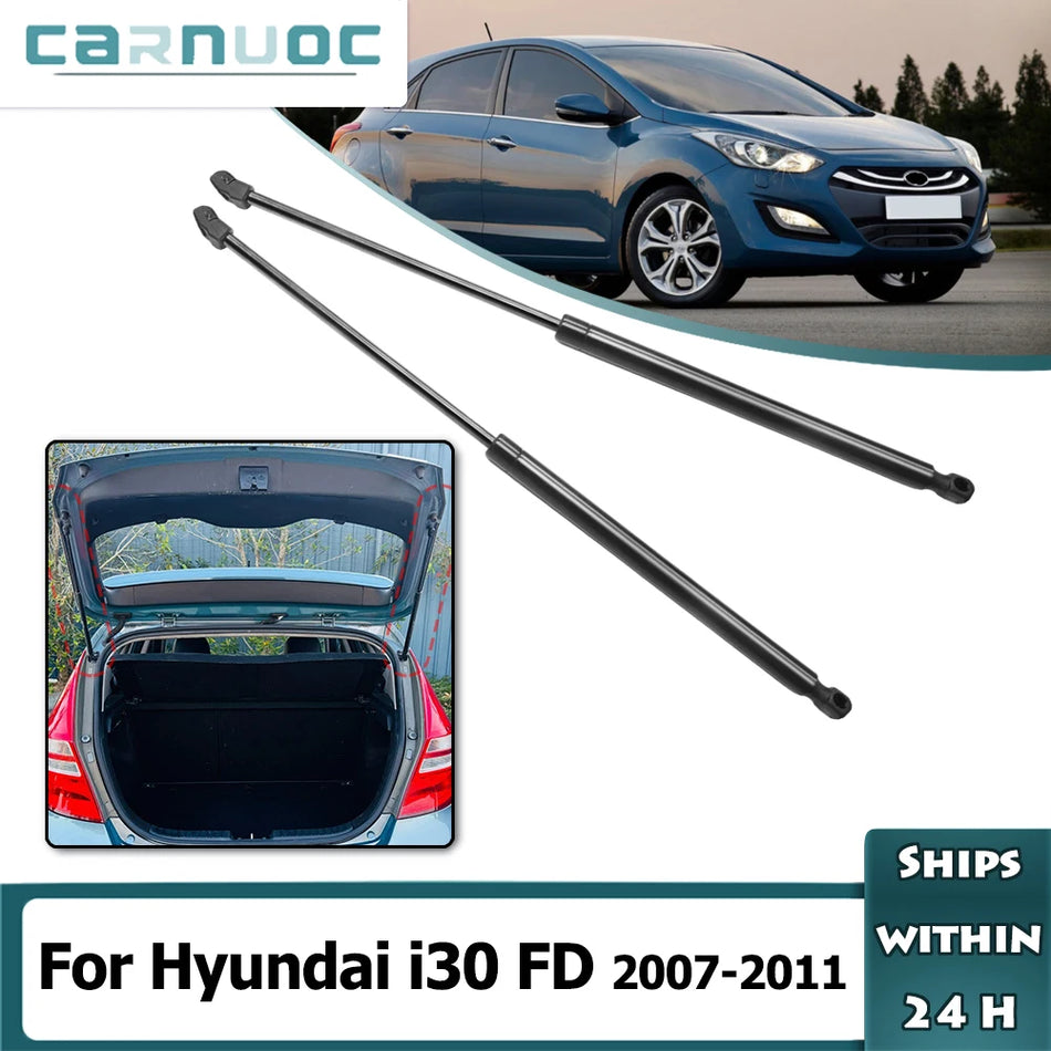 Galinių durų dujų spyruoklių pakėlimo strypai, patvari plieno konstrukcija, 2 vnt. Hyundai i30 FD hečbekui