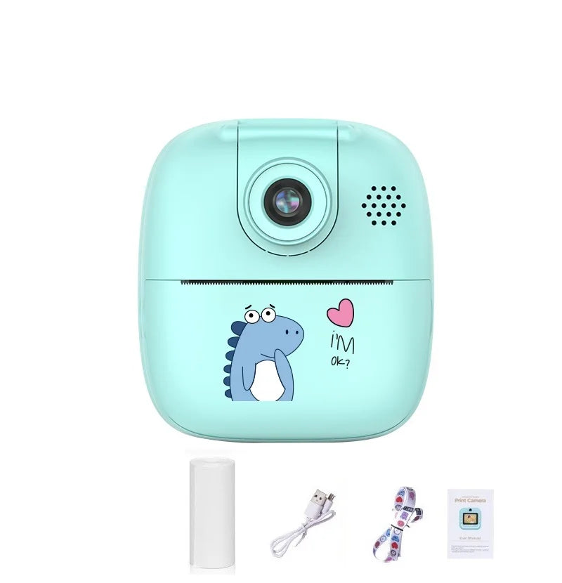 CHUZHAN Kids Instant Print Camera and Thermal Printer Dinosaur
