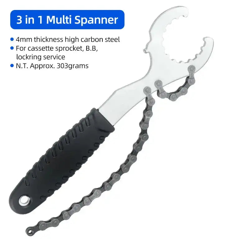 3 In 1 Bike Spanner Tool For Lockring Derailleur Cassette Wrench New T226 / CHINA