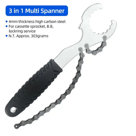 3 In 1 Bike Spanner Tool For Lockring Derailleur Cassette Wrench New T226 / CHINA