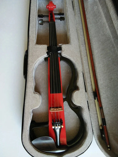 Solid Wood Electric Violin Ebony &ndash; Handmade Craftsmanship