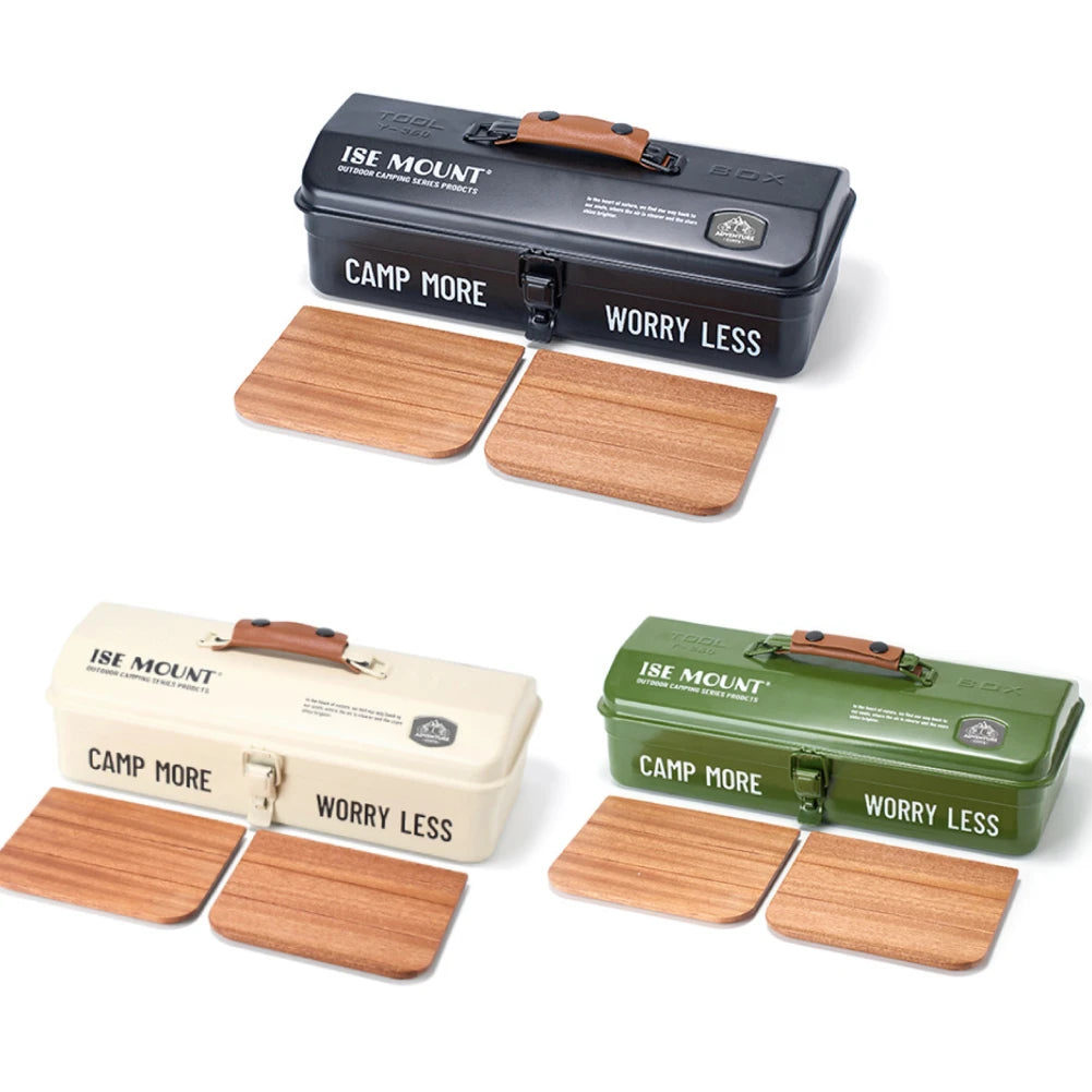 LIXADA Outdoor Tools Storage Box - Durable Iron With Handle