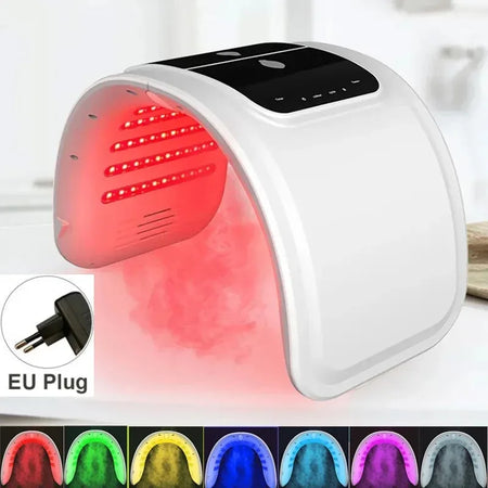 Vilnason LED Face Mask PDT 7 Colors &ndash; Skin Rejuvenation EU Plug with Spray