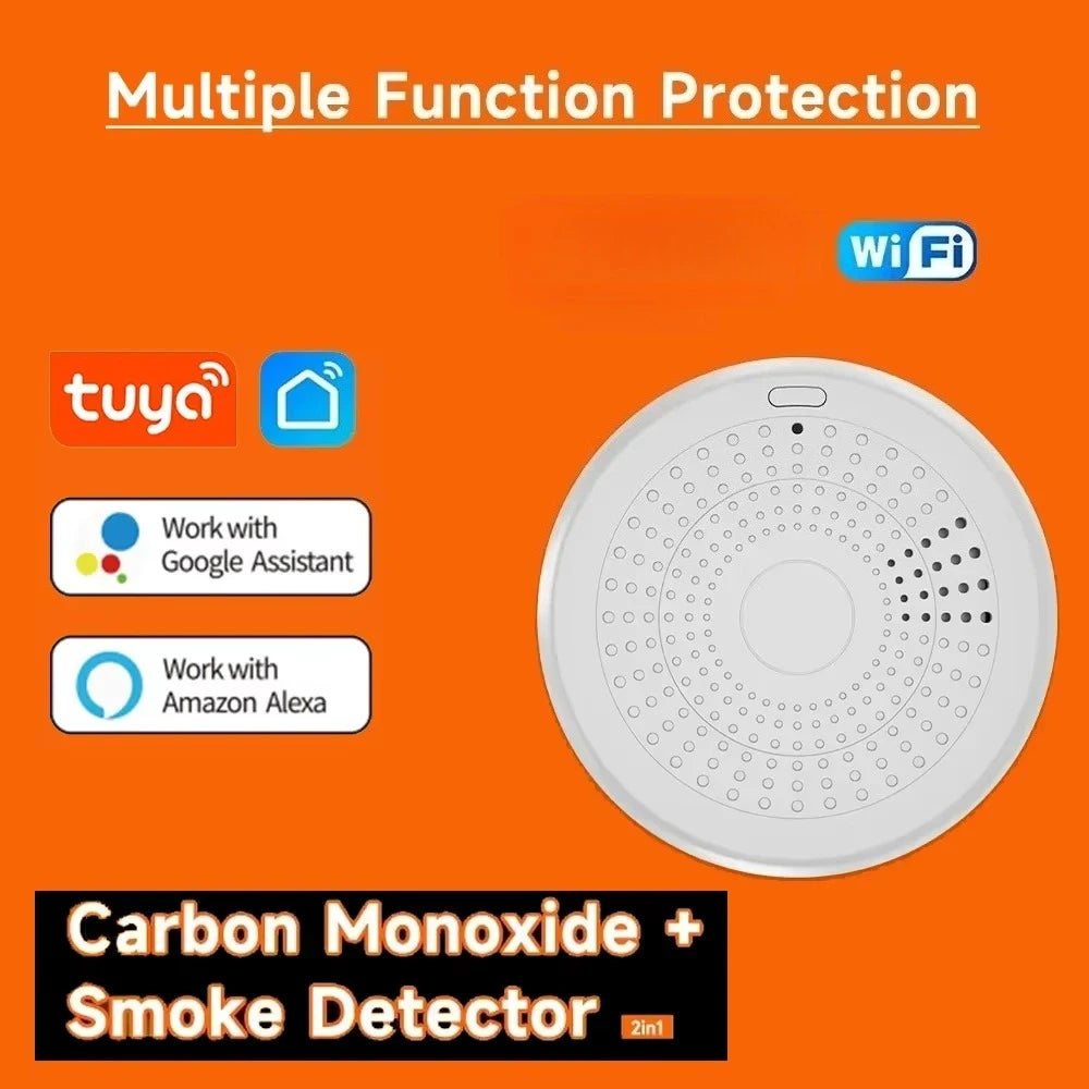 Tuya 2 In 1 WiFi Smoke And CO Alarm &ndash; 85dB Loud Alarm