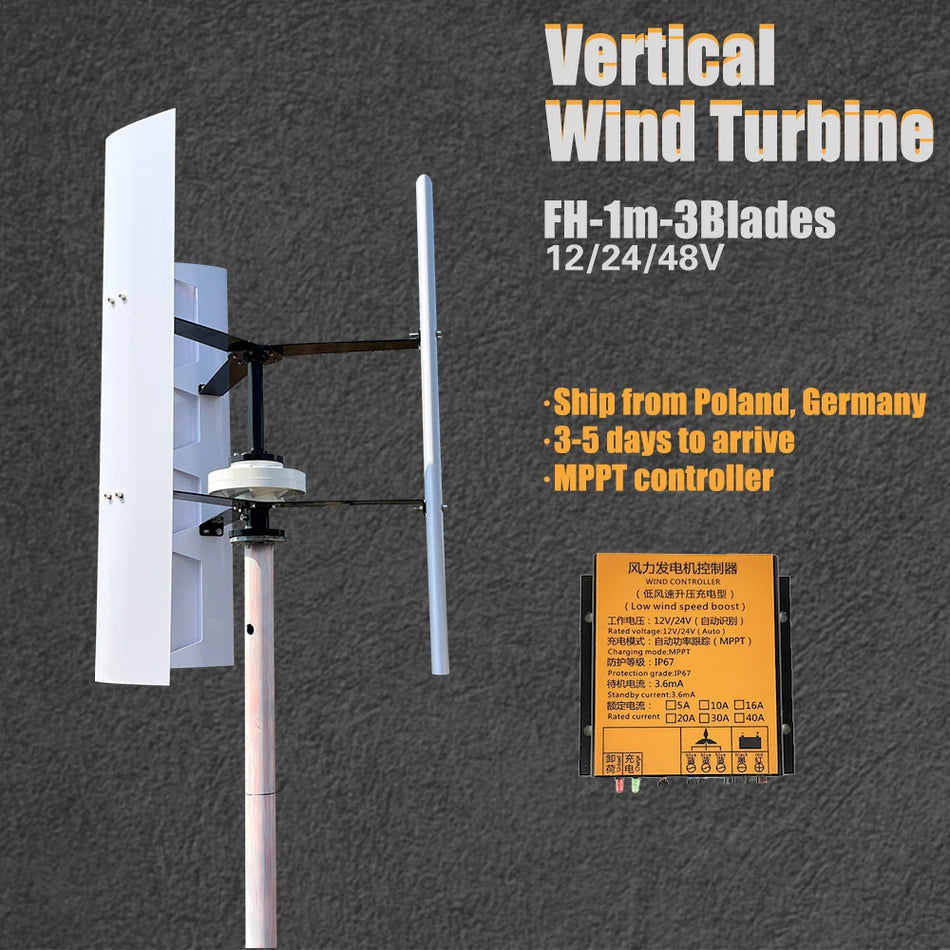 Turbina Eolica Maglev ad Asse Verticale 6KW 10KW per Uso Domestico