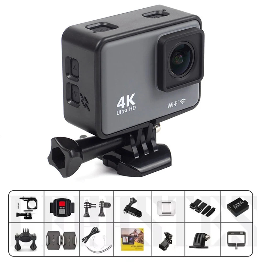 CERASTES Action Camera 4K60FPS &ndash; WiFi Enabled With Anti-Shake Technology 4K -A / 128G
