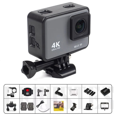 CERASTES Action Camera 4K60FPS &ndash; WiFi Enabled With Anti-Shake Technology 4K -A / 128G