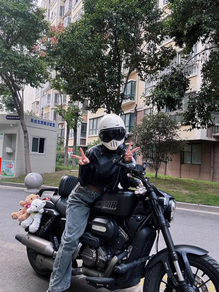 FBR Full Face Retro Helmet Tokyo Style &ndash; Fiberglass Shell