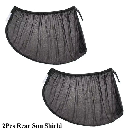 Sun Protection &amp; Privacy Anti-Mosquito Car Window Curtain Sunshade 2Pcs Rear Sun Shield