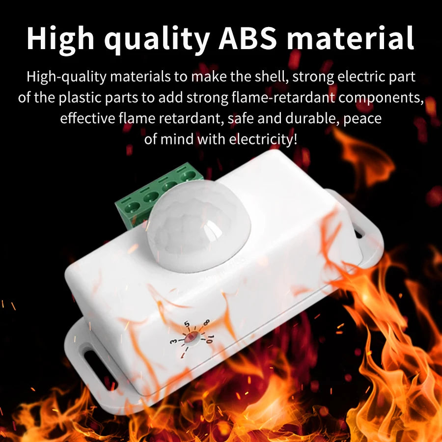 GGBEE DC 12V-24V PIR Motion Sensor Switch &ndash; Automatic Human Detection for Efficient LED Control