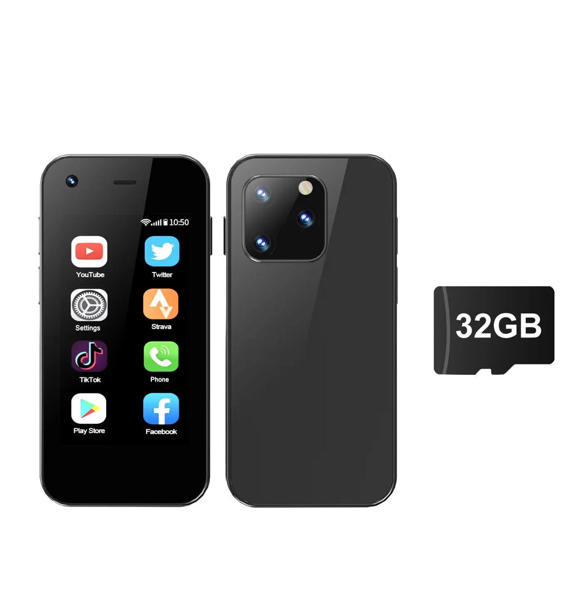 SERVO KING5000 Mini Android Smartphone &ndash; Pocket Friendly black N 32GB TF card / 16g / 2 G